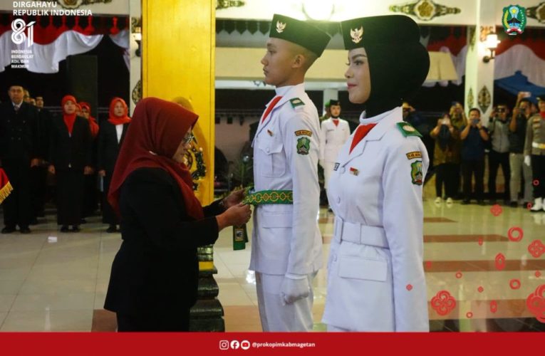 72 Paskibraka Magetan Dikukuhkan, Bupati Tekankan Semangat Pengabdian