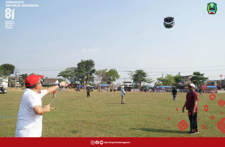 Wakil Bupati Magetan Membuka Festival Perlombaan Layang-Layang di Kecamatan Karas