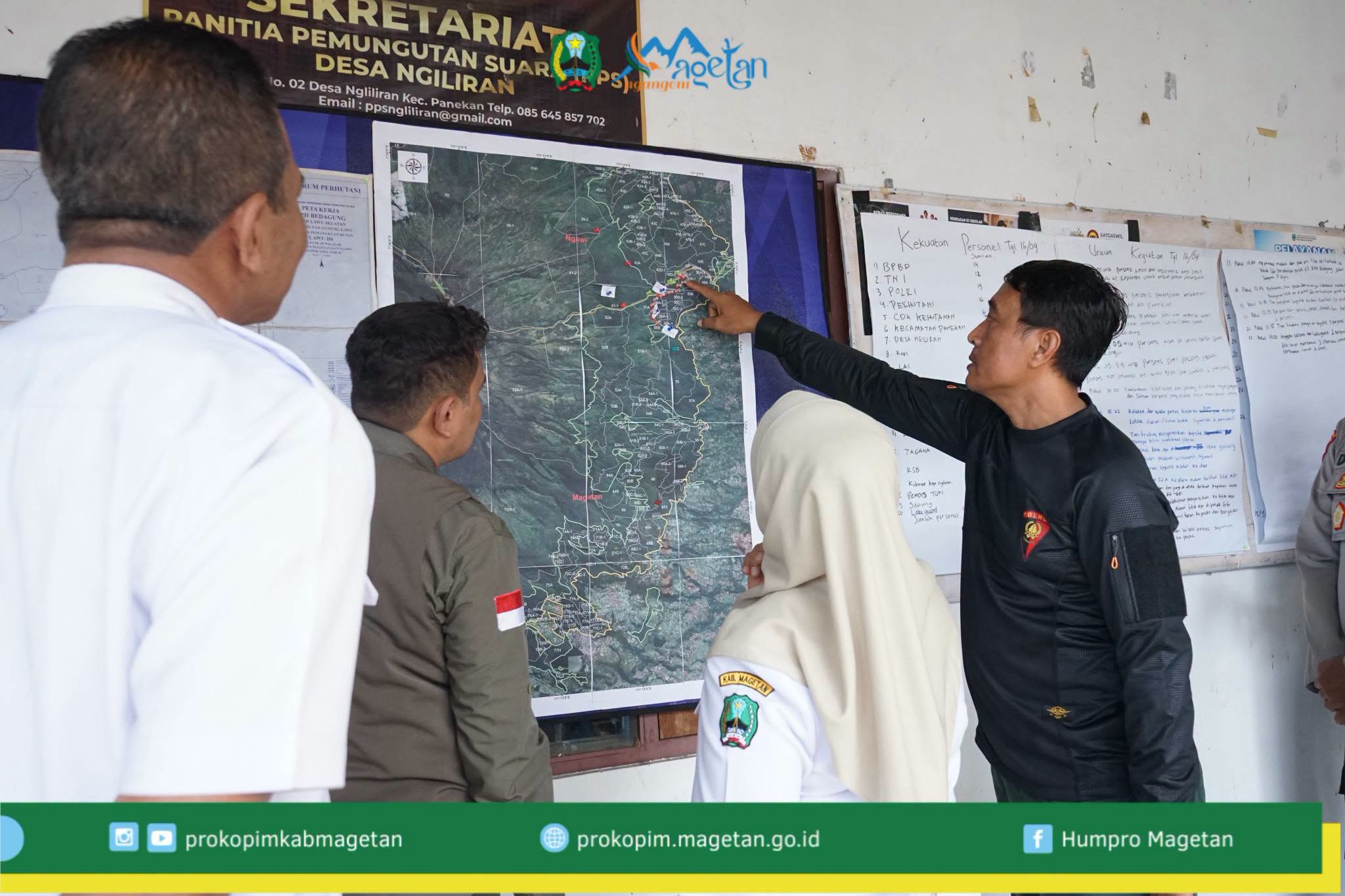 Bupati Magetan Bunda Nanik Tinjau Langsung Posko Penanganan Darurat Kebakaran Hutan Gunung Lawu