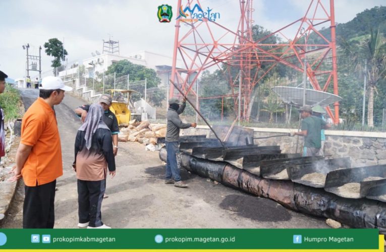 Bupati Magetan Tinjau Langsung Perbaikan Jalan di Dusun Duwet, Kelurahan Plaosan
